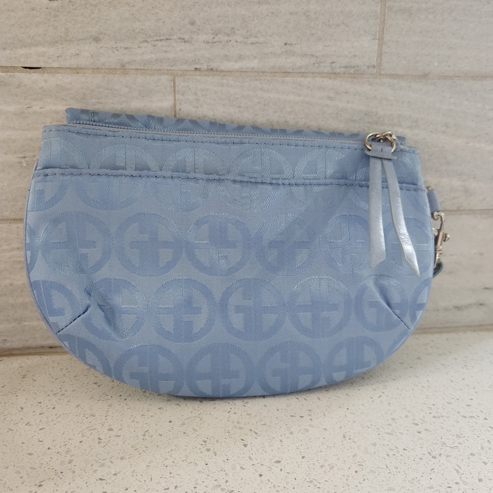 Gianni Bernini bag mini blue wristlet multi pockets - Picture 2 of 7